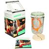 Weck Le Parfait 44839 - Barattolo in vetro per fermentazione e conserve con ricettario incluso anello in gomma, 750 ml