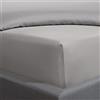 Sleepdown Lenzuolo con Angoli in 100% Rasatello di Cotone Anallergico, 40 cm, Extra Profondo, 300 Fili, Biancheria Lusso, Colore Argento, per Letto Singolo