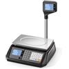Ristoattrezzature Modello: 10423018003,Bilancia omologata nera con torre peso prezzo portata max 30 kg divisione 5/10 g