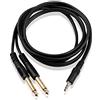 S SIENOC 1.5M 3,5mm a Doppio 6,35mm Cavo Jack Mono Cavo Stereo 3.5 a 6.35 mm Aux in per Collegare Smartphone, Tablet, PC, Amplificatore, Mixer Audio, etc.Cavo Audio Jack Professionale