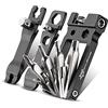 ROCKBROS Kit Riparazione 20 in 1 per Bicicletta Set di Attrezzi Pieghevoli Multi Strumenti Quotidiano in Acciaio Inossidabile