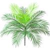 Aisamco Artificiale Tropicale Foglia di Palma Cespuglio Pianta artificiale in verde 1 Pz Plastica Areca Pianta di palma 15 Foglie 63 cm di altezza per vegetazione tropicale Accento floreale
