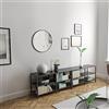 Aurlane Specchio da bagno circolare 60 cm di diametro, finitura nera opaca, anello scuro 60