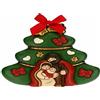 THUN - Formella Albero di Natale con Sacra Famiglia - Decorazioni Natale Casa - Formato Grande - Ceramica - 25,1 x 4,3 x 25,4 h cm