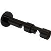 Flairdeco Flair Deco 11022026 - 0029 Supporto per Coni a Vite per Asta per Tende, 20 mm di Diametro, Doppio Binario Distanza dalla Parete Circa 7/12 cm, Colore: Nero in Metallo