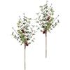 Flair Flower Flair Ramo di eucalipto Artificiale con Bacche, Rami di eucalipto, Fiori per Vaso da Pavimento, Decorazione Natalizia, Fiori Artificiali, Ramo Decorativo, per ghirlande, Albero di Natale (020931GNR)