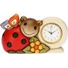 THUN - Orologio Da Parete Con Fiori, Coccinelle e Quadrifogli Portafortuna  - Living, Arredare la casa - Idea Regalo - Linea Country - Ceramica,  Meccanismo In Plastica - Ø 26 cm profondità 4,5 cm