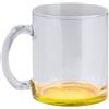 Tazza in vetro con fondo colorato personalizzata Glass Color Mug 320 ml personalizzate o neutre