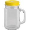 Bicchiere con fessura per cannuccia personalizzato Jar Glass 500 ml personalizzate o neutre