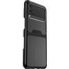 Otterbox Cover per Samsung Galaxy Z Flip3 5G Symmetry Flex, resistente a shock e cadute, in 2 pezzi, testata 2x vs norme anti caduta MIL-STD 810G, per telefoni pieghevoli, Trasparente/Nero