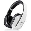 August EP650, Cuffie Bluetooth Senza Fili v4.2, Auricolare Wireless con NFC aptX, Autonomia da 15h, Bluetooth Headphones Funzione Multipoint, Bianco