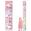 HIFOT Bambini Altezza Crescita Grafico misurazione, Unicorno Cartone Tela Decorazioni Cameretta Bimba Parete Sospeso Righelli per Bambini Ragazze Della Camera 190 cm * 20 cm
