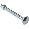 Forgefix CB10160M Bullone a Testa Tonda e Dado ZP 160 mm, Borsa 10, Argento, M10 x 160mm, Set di 10 Pezzi
