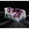 Quarzo Su AMETISTA Drusa di Cristalli Prismatici Porzione di Geode 80x50x60 mm
