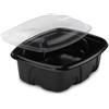 GUILLIN - archipack Scatola a Coperchio independant Micro-Ondable, Plastica, Nero, Boîte 370cc - 14 x 10,9 x 4,5 cm