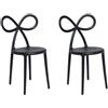 QEEBOO set da 2 sedie RIBBON CHAIR - 80001BL-I