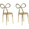 QEEBOO set da 2 sedie RIBBON CHAIR METAL FINISH - 80002GO