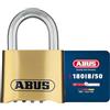 ABUS Lucchetto a Combinazione 180IB/50 in Ottone - Codice a 4 Cifre | Corpo in ottone con asola in acciaio inox - resistente alle intemperie - livello di sicurezza ABUS 5 - 52 mm