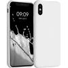 kwmobile Custodia Compatibile con Apple iPhone X Cover - Back Case per Smartphone in Silicone TPU - Protezione Gommata - bianco