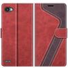 MOBESV Custodia LG Q6, Cover a Libro LG Q6, Custodia in pelle LG Q6 Magnetica Cover Per LG Q6, Rosso