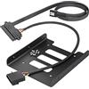 KabelDirekt - Telaio di montaggio e Cavo elettrico (22 Pin SATA su cavo elettrico 4 Pin Molex e cavo dati SATA 3 6 Gbit/s 8x vite, per il collegamento e il montaggio di dischi rigidi da 2,5)