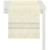 Apelt Setare_45x140_20 - Fettuccia Decorativa da Tavolo con Motivo Ornamentale a ramoscelli, Colore Naturale