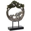 DRW Statuetta di elefanti intrecciati su un albero r 23 x 7 x 33,5 cm