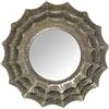 DRW Specchio da Parete Rotondo in Metallo in Argento 80 x 4,5 cm, Interno 38,5 cm, 80x4,5cm, Interior 38,5cm