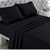 VISION - Lenzuolo piano - 100% cotone - Colore: Nero - 270 x 300 cm - Letto matrimoniale - Fibre naturali - Tessitura fitta - Tessuto morbido e traspirante - Certificato Oeko-Tex