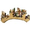 DRW Presepe in corteccia di albero in resina da 15 x 8 cm
