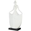 DRW GH45078 Ballerina con Vestito Lungo in Ceramica Bianca, 10 x 26 x 47 cm