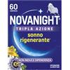 OPELLA HEALTHCARE ITALY Srl NOVANIGHT Tripla Azione Con Melissa E Melatonina Per Dormire, Senza Glutine, 60 Compresse