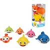 ODS 48821 BABY SHARK Set di 6 squaletti morbidi per bagnetto, multicolore