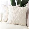 Madizz 2 Pezzi Federe in Lana Corta Velluto Copricuscini Morbido Decorativo Fodere per Cuscino Lusso Stile per Divano Camera da Letto Beige Quadrate 45x45 cm
