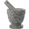 DRW Mortaio con Mano in Marmo Jaspeado 10,5x10,5 cm Mortaio, 3,12 cm Mano