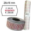 PRINTEX Rotolo da 1000 etichette a onda per Printex Smart 16-2616 - SCONTATO - 26x16 mm - adesivo permanente - bianco - Printex - pack 10 rotoli (unità vendita 1 pz.)