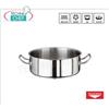 CASSERUOLA BASSA 2 maniglie in ACCIAIO INOX per INDUZIONE, diametro mm.180, alta mm.70 LT 1,8