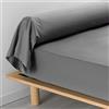 Douceur d'Intérieur Percaline Taia TRAVERSINO, Cotone Percalle, Grigio, 85 x 185 CM