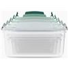 Joseph Joseph Nest Lock Set 5 Contenitori Ermetici per Alimenti, Contenitore in Plastica con Coperchio, Portapranzo, Verde Salvia