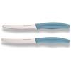 ECHTWERK 2 coltelli da pane, acciaio inox, con manico in plastica, colore azzurro