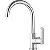 ONECE Rubinetto Cucina, Monocomando Miscelatore con Beccuccio Girevole a 360°, Rubinetti Lavello Acciaio Inox 304, Acqua Fredda e Calda, Aeratore Rimovibile, Cromato
