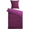 Kinzler B-02435/291 - Lenzuola in Microfibra e Pile, Federa 80 x 80 cm + Copripiumino 135 x 200 cm, Colore: Mora