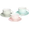 Tognana Gipsy Soft, Set 6 Tazze da Tè con Piattino, Porcellana Multicolore, cc 270