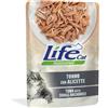 LifeCat Life Cat Natural Bustine 70 gr - Tonno e alicette Cibo umido per gatti