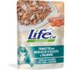 LifeCat Life Cat Natural Bustine 70 gr - Tonnetto con merluzzo dell'Alaska e salmone Cibo umido per gatti