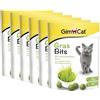 GimCat Gras Bits, Snack per gatti senza cereali e ricco di vitamine, con erba vera, Confezione da 6 pezzi, 6 x 140 g
