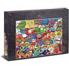 Ulmer Puzzleschmiede - Puzzle Boom! - Puzzle classico da 1000 pezzi - illustrazione originale cartoni animati - stile pin-up colorato per giovani e giovani puzzle