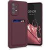 kwmobile Custodia Compatibile con Samsung Galaxy A52 / A52 5G / A52s 5G Cover - Back Case Cellulare con Slot Porta Carte - Morbida in Silicone TPU rosso fulvo