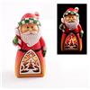 DRW Babbo Natale con luce in resina da 12 cm