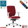 Elleci Office MIRAI WHITE Poltrona operativa schienale mov. Up-down syncro antishock braccioli ONE class 1 IM